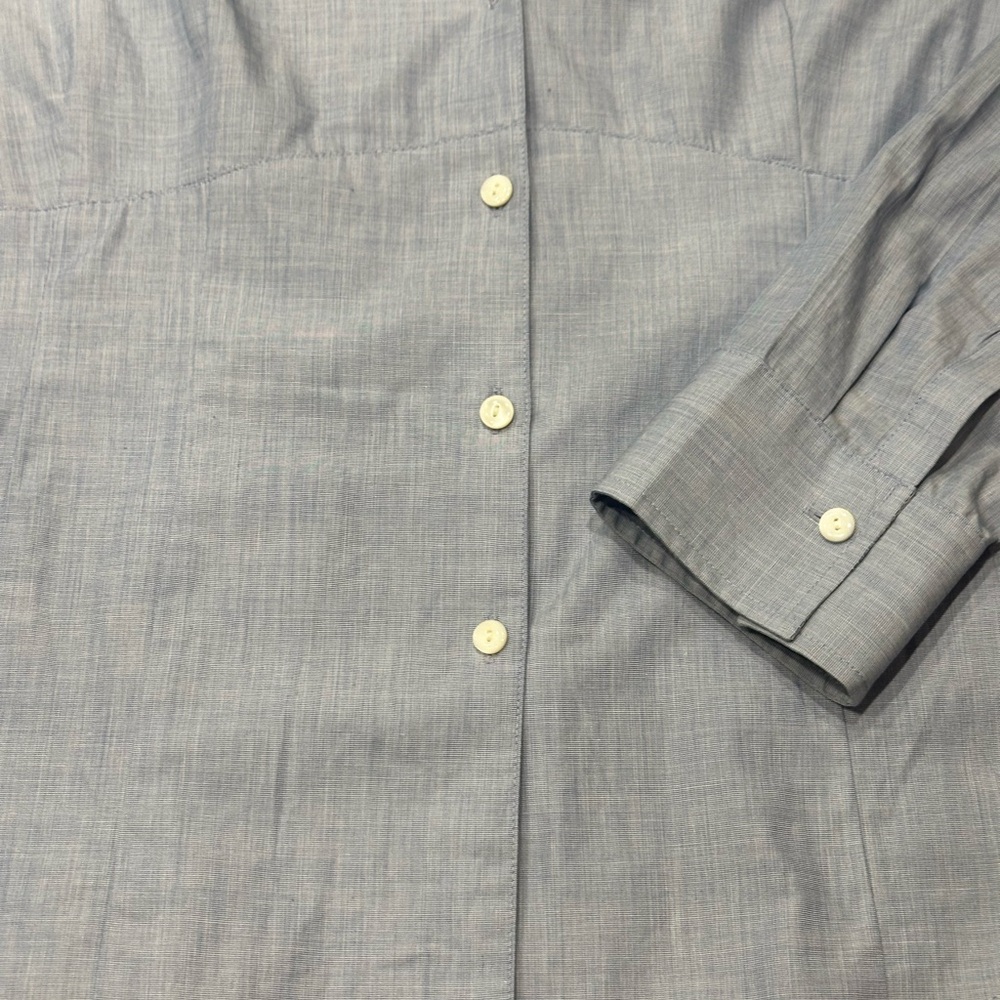 Plus Size Euc Talbots Fitted Blue Button Front 10… - image 4